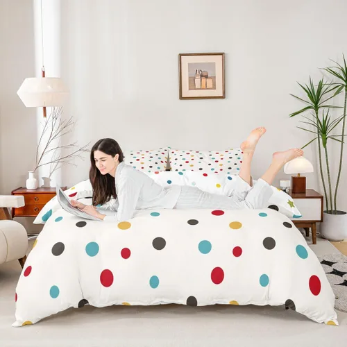 Vista 33 de Erosebridal - Juego de ropa de cama kawaii, juego de funda de edredón con diseño de fresa rosa, para mujeres, niñas y niños, decoración