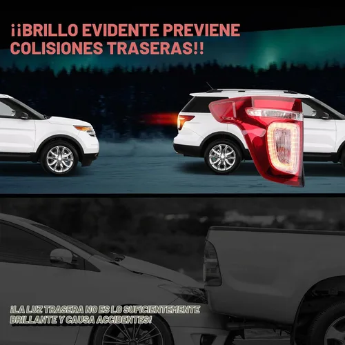 Vista 6 de Luz trasera lámpara de freno trasero para Ford Explorer 2011 2012 2013 2014 2015 (lado izquierdo del conductor)