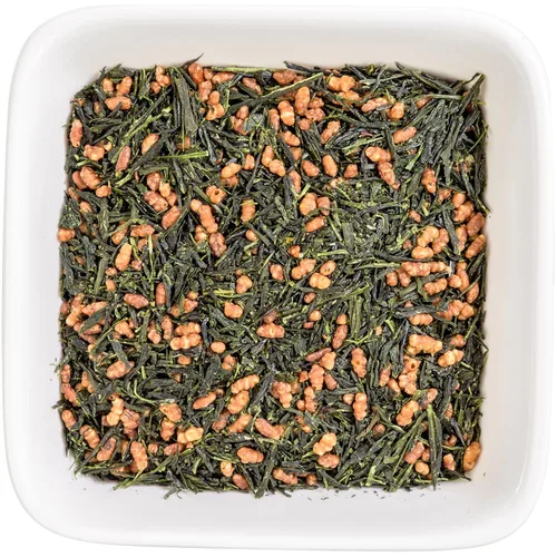Vista 4 de Tealyra - Imperial Gyokuro Genmaicha - Té japonés de hojas sueltas - Té verde Gen Mai Cha con arroz tostado integral - Nivel de cafeína bajo - 3.53