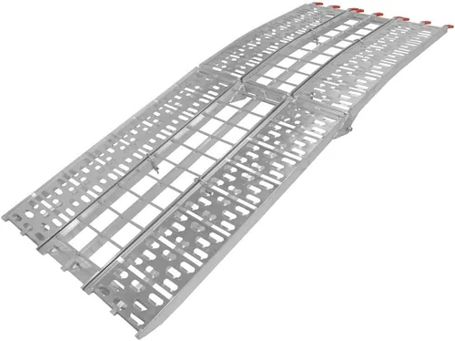 Vista 4 de Rampa de carga de motocicleta de 7.5' para camionetas pickup 1,000 lb, Titan Ramps Aluminio, peldaños dentados proporcionan tracción