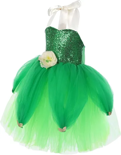 Vista 4 de Disfraz de hada para niñas, vestido de tutú de hada, alas de mariposa, disfraz de cosplay, 4 piezas para Halloween, Navidad