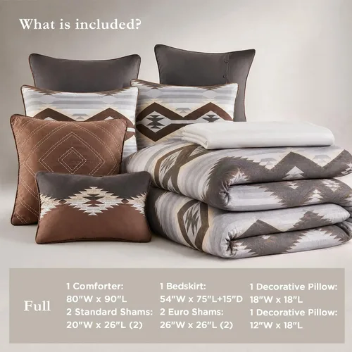 Vista 5 de Juego de edredón Woolrich Rustic Lodge Cabin: diseño rústico de cabaña para todas las estaciones, ropa de cama cálida de plumón sintético con capa