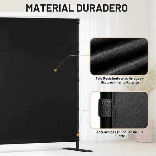 Vista 3 de Panel divisor de habitación, pantalla de privacidad grande de 6 pies
