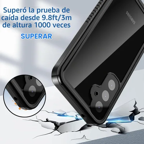 Vista 8 de AICase para Samsung Galaxy S24 Funda impermeable transparente con protector de pantalla incorporado, a prueba de nieve, polvo, golpes, certificación