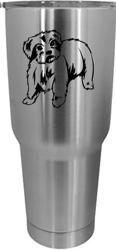 Vista 209 de Cairn Terrier - Vaso grabado con temática de perro, 30 onzas