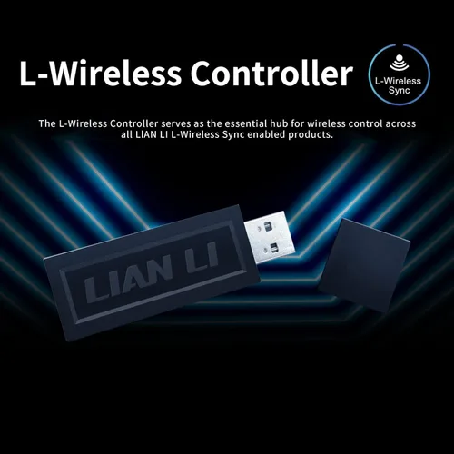 Vista 4 de Lian Li UNI - Ventilador Fan TL LCD Inalámbrico 120-Paquete Único-Señal Inalámbrica de 2.4 GHz, Ventilador ARGB-Espejo Infinito-Cadena de Margarita