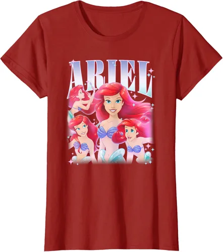 Vista 62 de Disney Camiseta de la princesa Ariel de la Sirenita Multi Pose, Negro