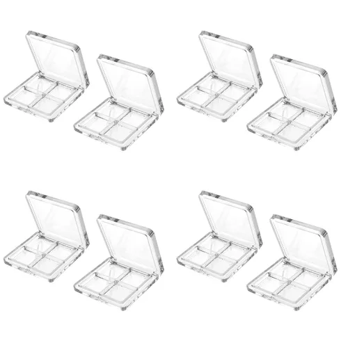 Vista 11 de Beaupretty Paleta de sombra de ojos vacía 4 rejillas sombra de ojos lápiz labial caja de almacenamiento caja de maquillaje transparente DIY