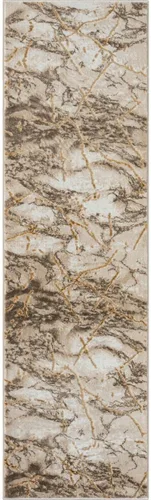 Vista 3 de LUXE WEAVERS - Alfombra abstracta de mármol beige 2x7