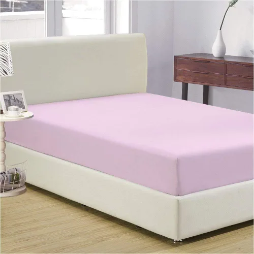 Vista 5 de Sábana egipcia beige maciza Full- 1 sábana bajera ajustable extra profunda para colchón de 16.0 in a 18.0 in