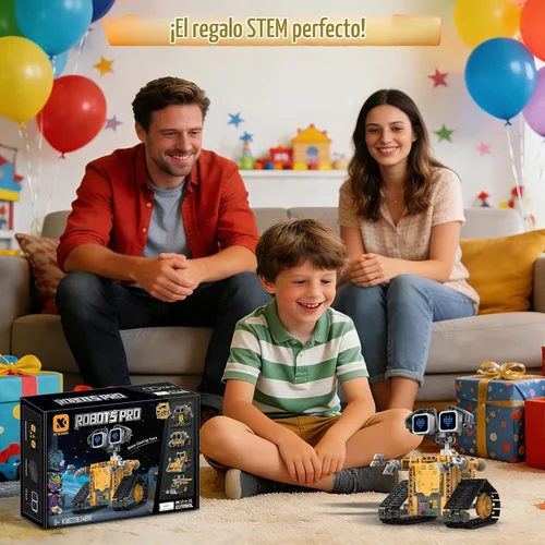 Vista 7 de Kit de robot STEM para niños de 6 a 12 años, 5 en 1, juguete de robot de construcción de codificación con aplicación