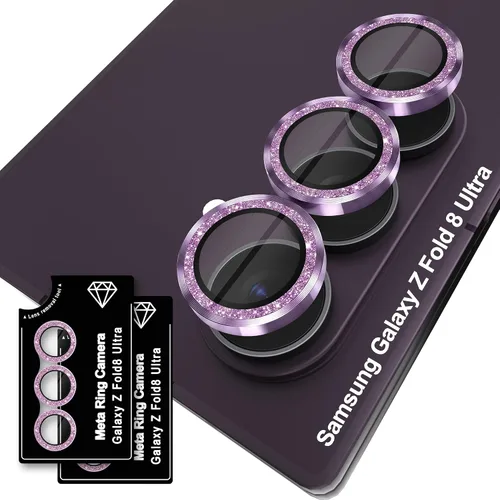 Vista 71 de Orzero Protector de lente de cámara para Samsung Galaxy Z TirFold/Fold 7, [EZ Install] [compatible con fundas] cubierta de lente de anillo de Negro