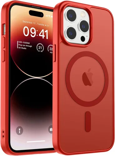 Vista 371 de zapica Funda magnética para iPhone Air, con protector de pantalla de vidrio templado, compatible con MagSafe, translúcida mate, a prueba de golpes