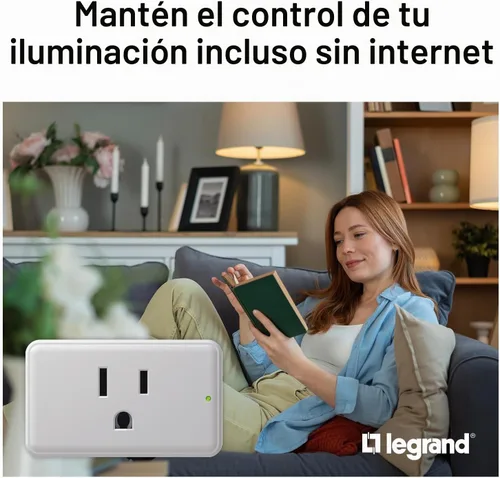 Vista 8 de Legrand Radiant® Enchufe inteligente Wi-Fi Matter requiere Hub Matter 15A, configuración fácil, compatibilidad mejorada con Apple HomeKit, Google