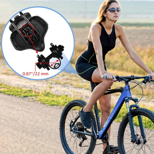 Vista 3 de Asiento de bicicleta con respaldo – Sillín de bicicleta de gran tamaño con soporte de espalda, universal ancho acolchado de poliuretano