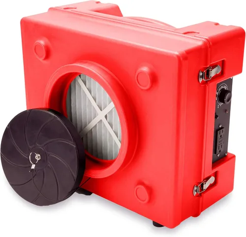 Vista 7 de B-Air RA-650 HEPA purificador de aire comercial industrial purificador de aire Máquina de aire negativo para restauración de daños por agua, azul