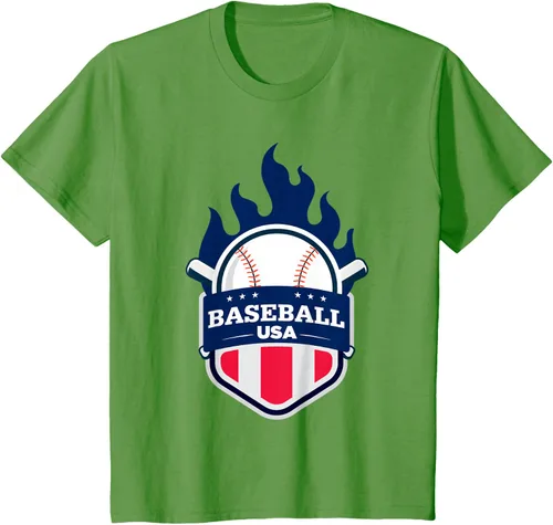 Vista 54 de Baseball USA Support the Team Shirt - Camiseta con la bandera de Estados Unidos, Blanco, S