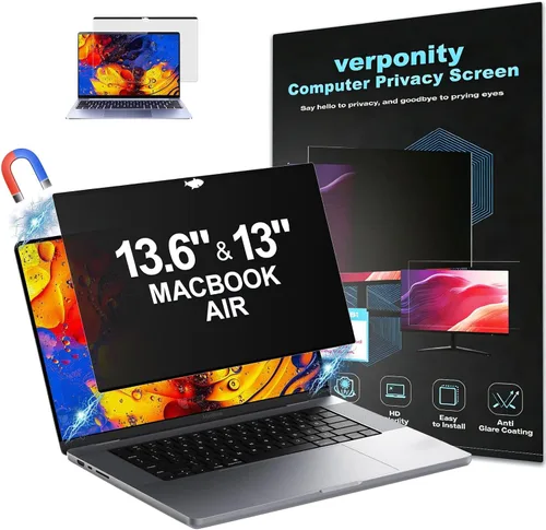 Vista 11 de Paquete de 2 pantallas magnéticas de privacidad de computadora de 24 pulgadas para monitor con relación de aspecto 16:9, protector de privacidad