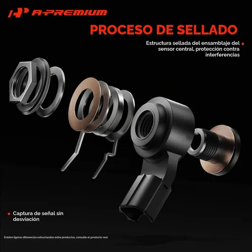 Vista 7 de Sensor de detonación de golpe de encendido A-Premium compatible con Honda, Acura