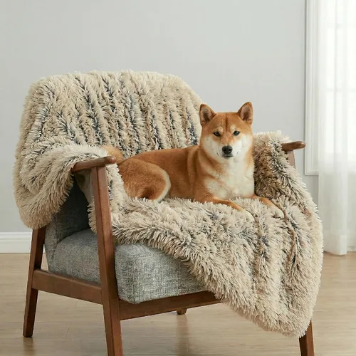 Vista 12 de PJYuCien Manta de perro para perros, cachorros y mascotas, ligera y portátil, manta de forro polar esponjoso, manta de felpa súper suave para sofá
