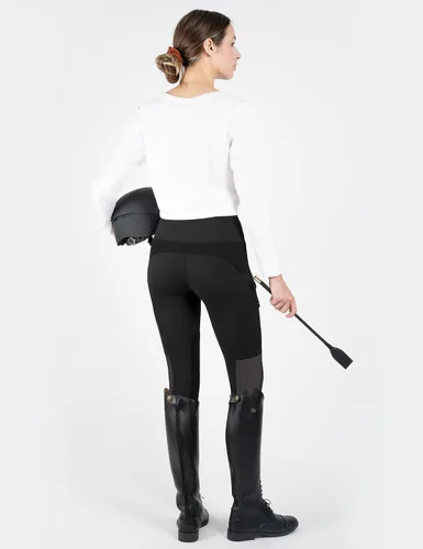 Vista 4 de FitsT4 - Mallas de equitación para mujer con bolsillos con cremallera, parche en la rodilla, malla de enfriamiento, pantalones ecuestres