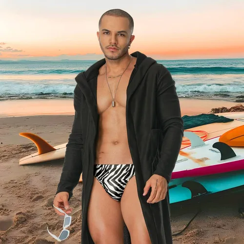 Vista 6 de FIROTTII Hombres Imprimir Animal Skin Bikini Swim Brief Hombres Traje de baño Traje de baño Sexy para Hombres