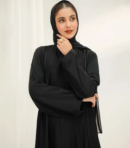 Vista 6 de Abaya elegante y moderna para mujer, ligera, fluida, suave y perfecta para cualquier ocasión