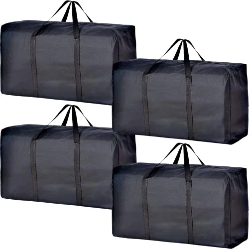 Vista 8 de Bolsas de mudanza extra grandes con cremalleras fuertes y asas de transporte, bolsas de almacenamiento para ropa, suministros de mudanza