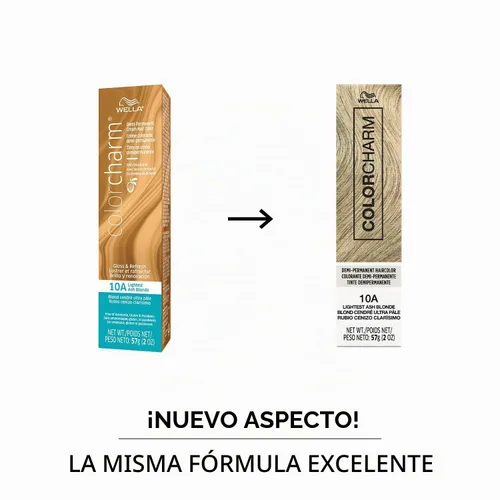 Vista 2 de COLORCHARM - Tinte permanente para el cabello, tinte para el cabello para cobertura de canas, añade brillo, 2 onzas Shea Butter Free of ammonia