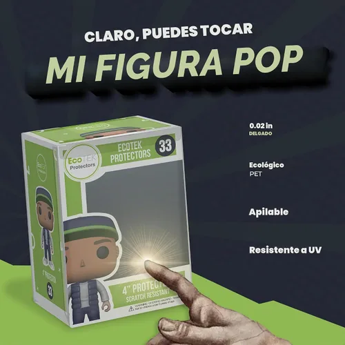 Vista 2 de EcoTEK Protectors Vitrina para figuras de 4" suave cristal transparente