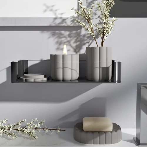 Vista 5 de Molde de hormigón Soporte para cepillo de dientes Molde de silicona DIY Accesorios de baño Set Herramientas de fabricación