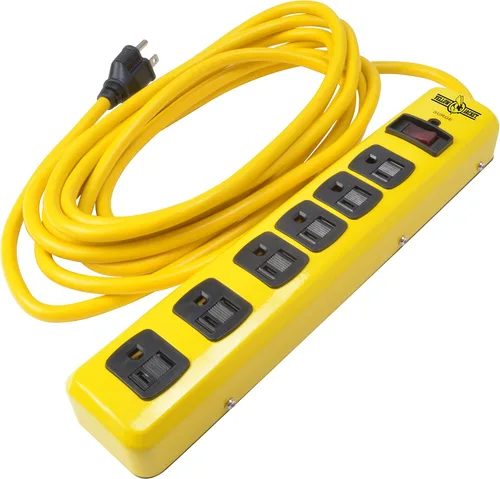 Vista 8 de Yellow Jacket 5138N - Protector de sobretensiones de cableado, con cable de 15 pies, 6 enchufes