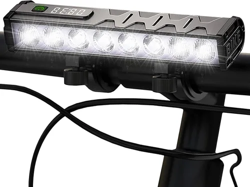 Vista 12 de 17* LED 4800 Lumen Bike Lights, USB-C Rechargeable Bicycle Light, Super Bright Bike Lights for Night Riding, IP65 Waterproof Bicycle Headlight for