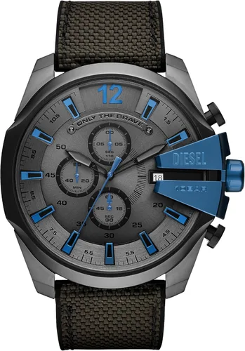Vista 13 de Diesel Mega Chief Reloj de acero inoxidable para hombre con movimiento analógico o digital