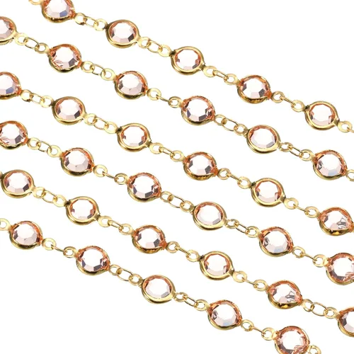 Vista 18 de uxcell Cadena de diamantes de imitación negros de 5 yardas a granel con cadena de latón chapada en plata para hacer joyas, manualidades, pulseras
