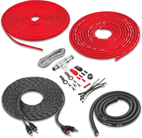 Vista 12 de Belva True 1/0 Calibre AWG Premium CCA Kit Completo de Cableado de Amplificador con Cable RCA OFC de 2 Canales - BAK02BL Azul