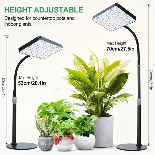 Vista 6 de Luces de cultivo de mesa de 25 vatios para plantas de interior, inicio de semillas, bonsái, 2500 lúmenes lo suficientemente brillantes como un