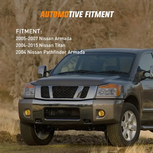 Vista 8 de Nilight Conjunto de luz antiniebla compatible con Nissan Armada 2005 2006 Ámbar