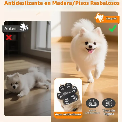 Vista 2 de Protección antideslizante para patas de perro para perros mayores, almohadillas para patas de perro con tracción, almohadillas autoadhesivas Negro