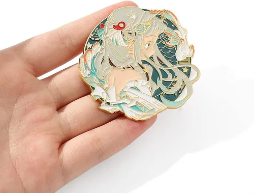 Vista 3 de Pines de anime Hanako Kun para inodoro, figuras de dibujos animados de manga TBHK, broches de solapa esmaltados Yashiro Nene Hanako-kun, Acero