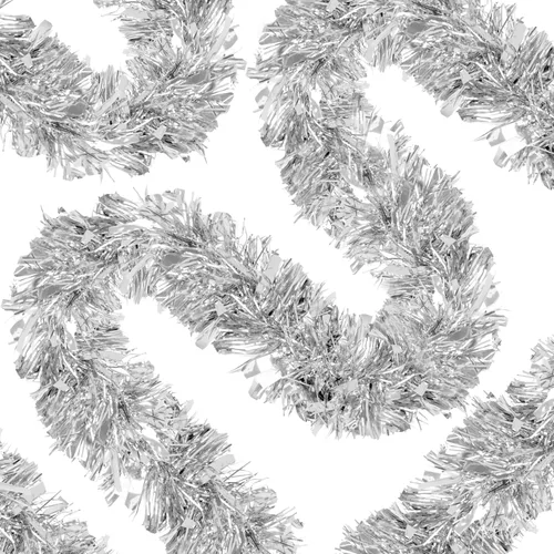 Vista 10 de Guirnalda de oropel de Navidad de 33 pies, guirnalda gruesa de oropel para decoración del árbol de Navidad, guirnalda metálica para Navidad