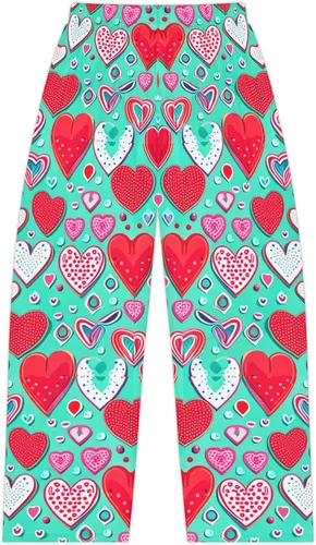 Vista 6 de Pantalones de pijama con corazones turquesa