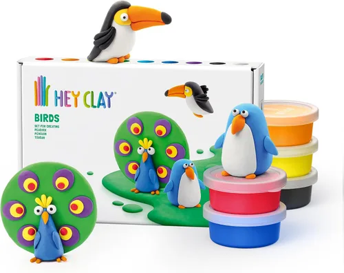 Vista 11 de HEY CLAY Colorido modelado de arcilla seca al aire para niños 6 latas con divertidas instrucciones interactivas aplicación - Actividades para niños