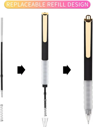 Vista 7 de Bolígrafos Esferográficos 18 piezas, Punta Media, Escritura Suave, Bolígrafos a Granel, Tinta Negra, 3/64 de Pulgada (1.0 mm), Bolígrafos