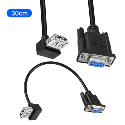 Vista 8 de MEIRIYFA Cable adaptador USB hembra a RS-232 DB9 hembra, USB 2.0 a Serial RS232 DB9 (9 pines) Cable convertidor para caja registradora, módem