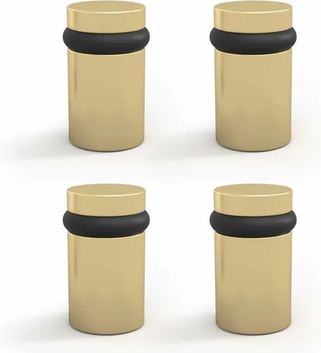 Vista 88 de Mega Handles Tope de Puerta de Piso, Tope Negro de Instalación Rápida Protector de Pared, Protectores de Pared contra Pomos de Puerta, Tope