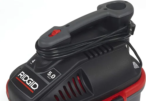 Vista 7 de Ridgid 50313 4000 rv Portable Wet Dry aspiradora, 4-Gallon Small Wet Dry Vac con 5,0 Pico HP Motor, Pro – Manguera, asa ergonómica, cable, puerto