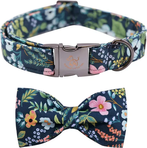 Vista 28 de Elegant little tail Independence - Collar patriótico para mascotas con pajarita para mascotas del 4 de julio de algodón suave para mascotas