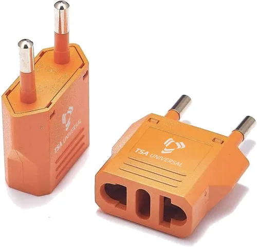 Vista 5 de Adaptador de corriente de viaje de Estados Unidos a Chile para conectar enchufes eléctricos de América del Norte a tomacorrientes chilenos