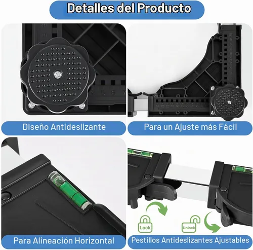 Vista 2 de ToLanbbt Soporte para Mini Nevera de Altura Ajustable 4.1"-5.1" Base de Soporte para Lavadora y Secadora con 4 Pies Resistentes Soporte para Máquina